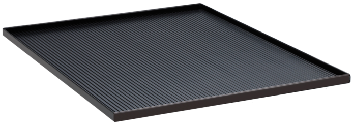 Rebord relevé sur 4 côtés avec tapis en caoutchouc cannelé 65.768.000